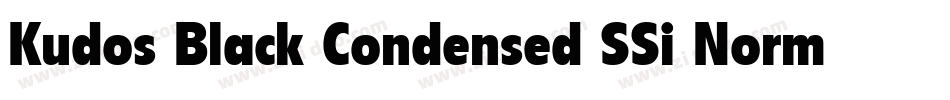 Kudos Black Condensed SSi Normal字体转换